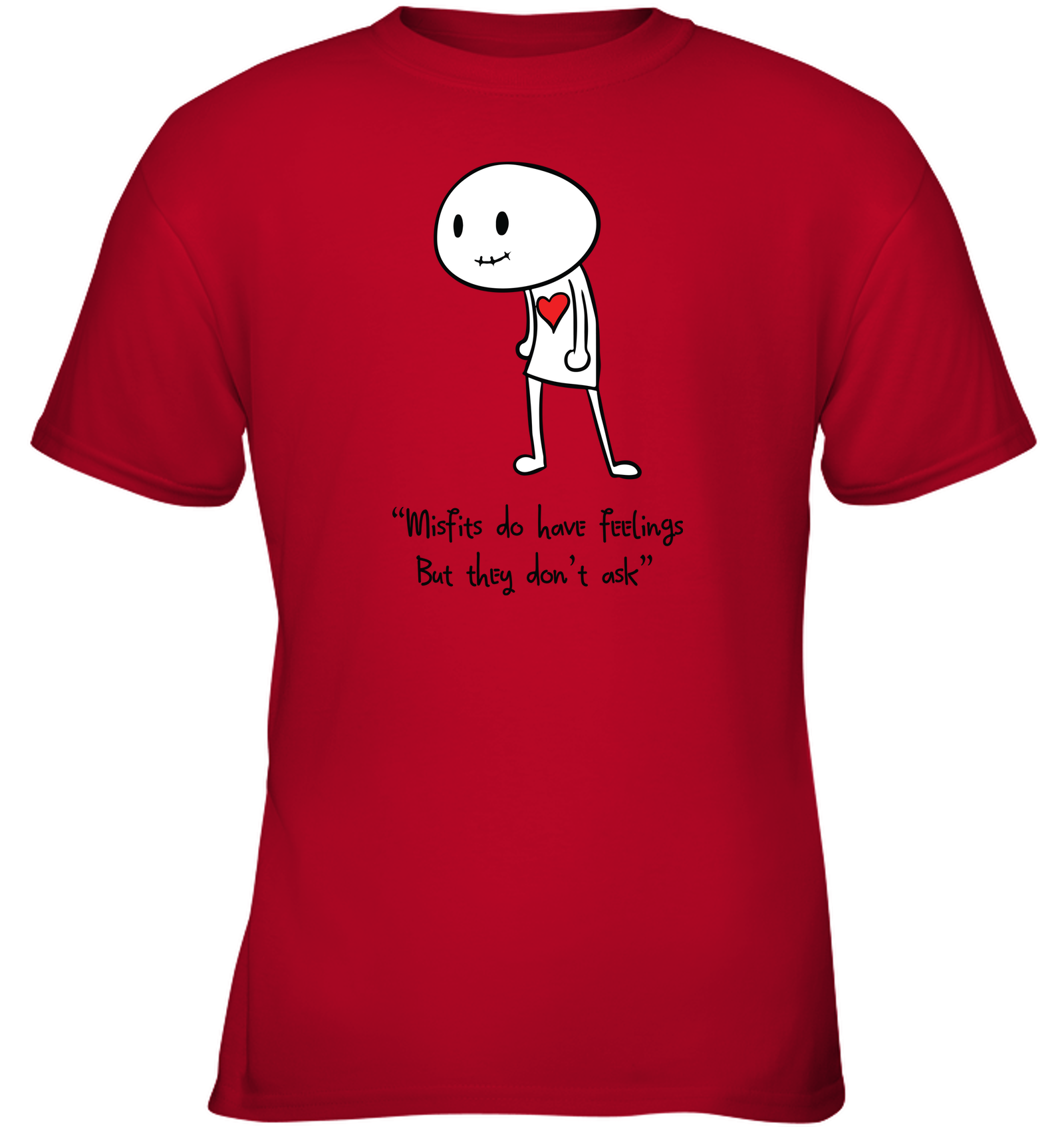 Misfits do have feelings, but they don't ask - Gildan Youth Short Sleeve T-Shirt