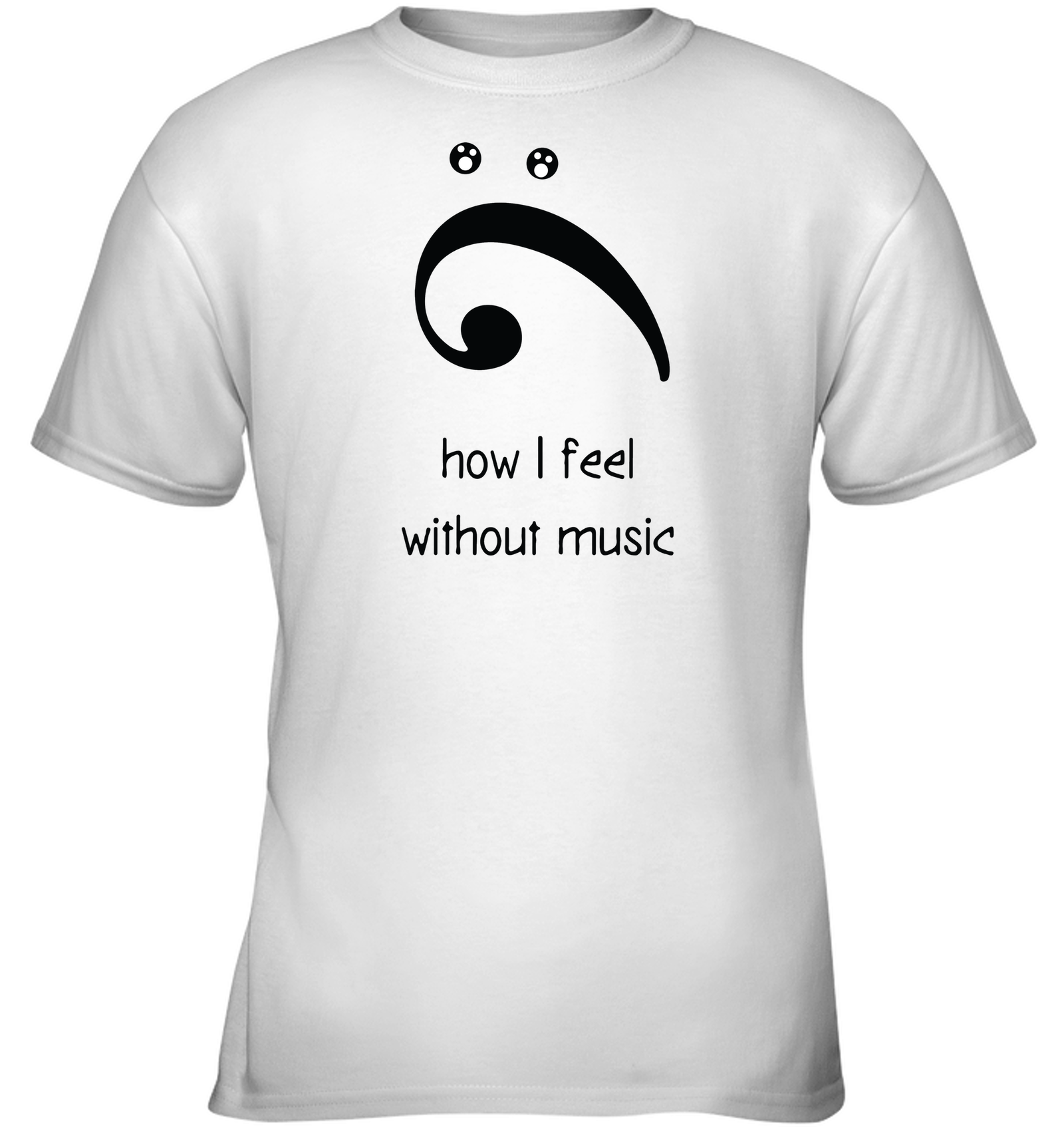 How I Feel Without Music - Gildan Youth Short Sleeve T-Shirt
