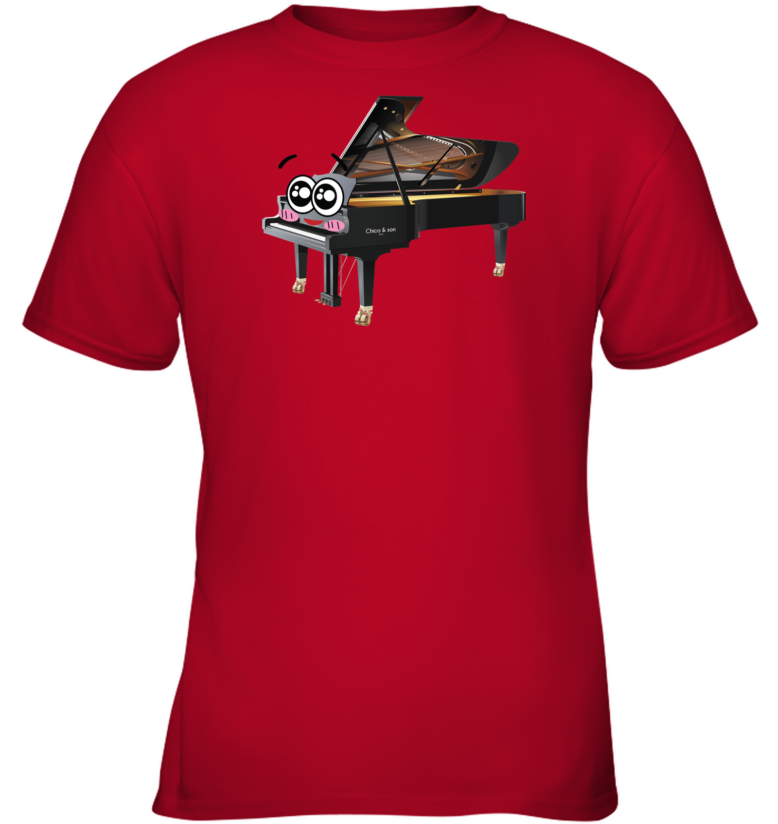 Piano Eyes - Gildan Youth Short Sleeve T-Shirt