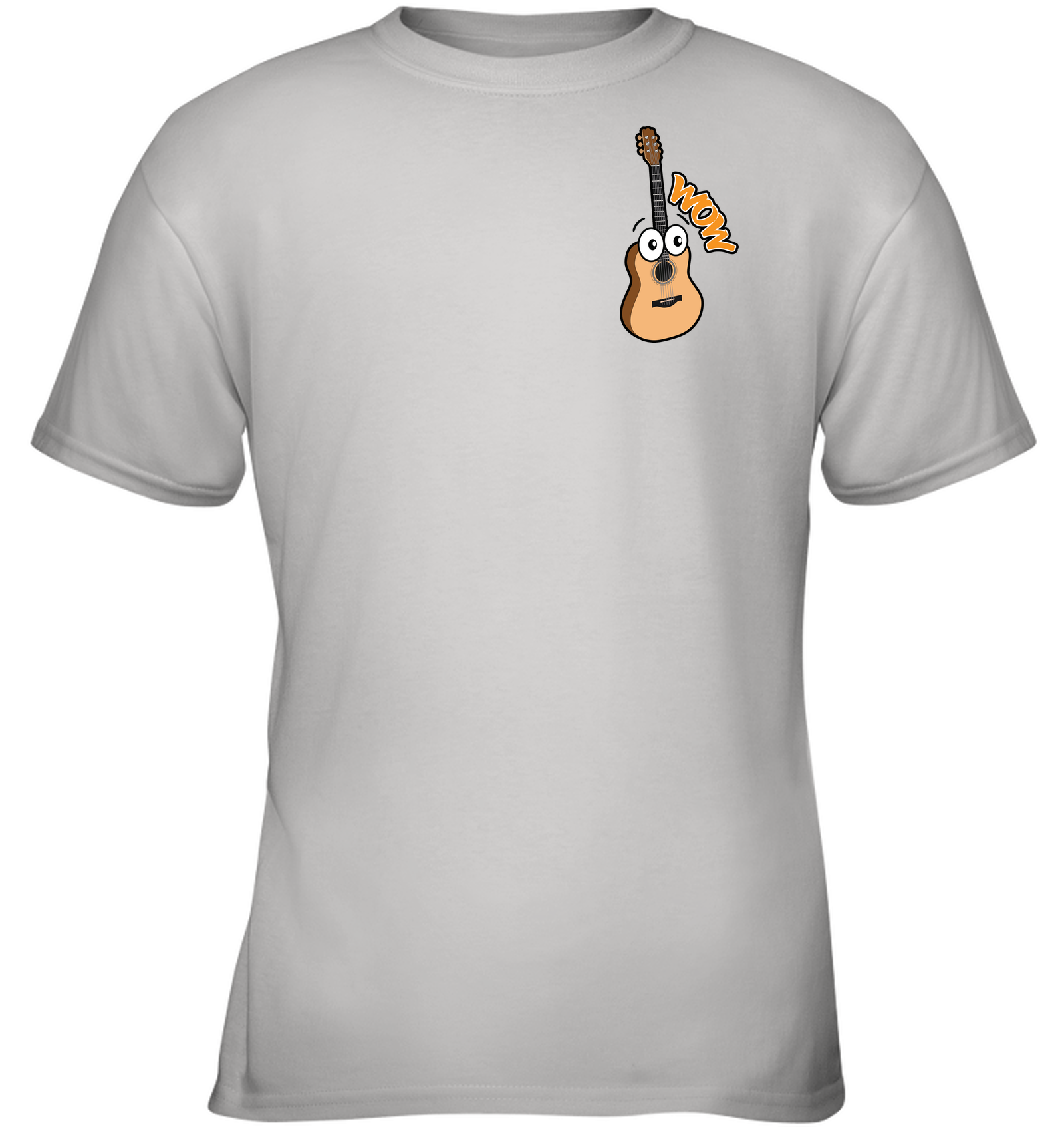 Wow Guitar (Pocket Size) - Gildan Youth Short Sleeve T-Shirt