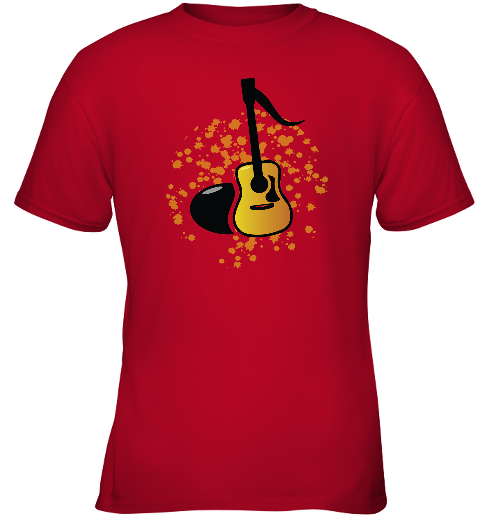 Acoustic Guitar Note - Gildan Youth Short Sleeve T-Shirt