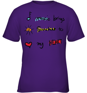 Music brings Sunshine to my Heart - Gildan Youth Short Sleeve T-Shirt