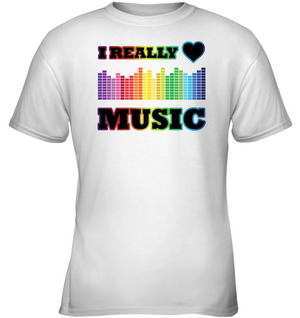 I Really Love Music - Gildan Youth Short Sleeve T-Shirt