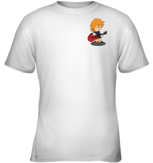 Boy with Guitar (Pocket Size) - Gildan Youth Short Sleeve T-Shirt