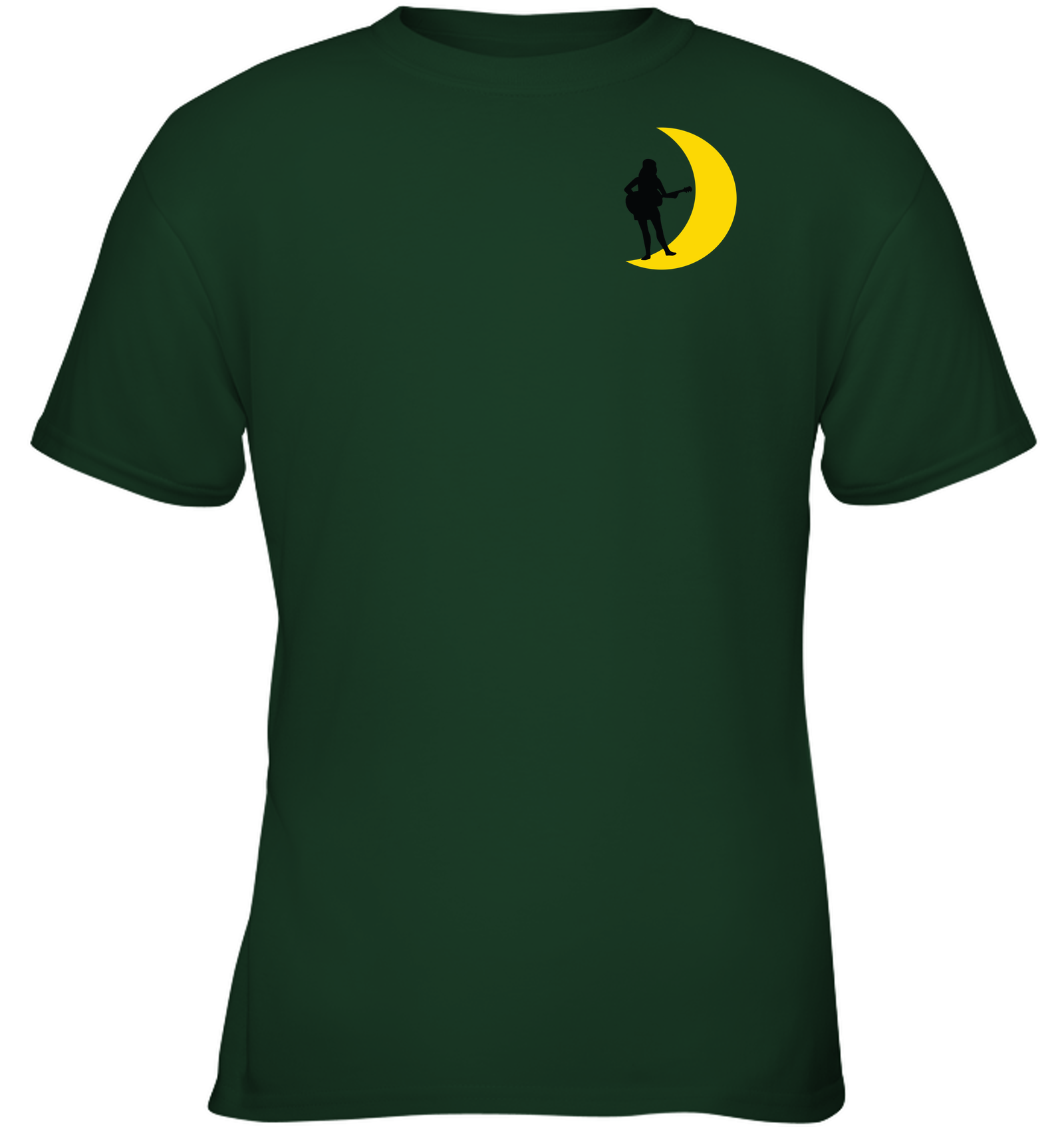 Moonlight Guitar Player (Pocket Design) - Gildan Youth Short Sleeve T-Shirt
