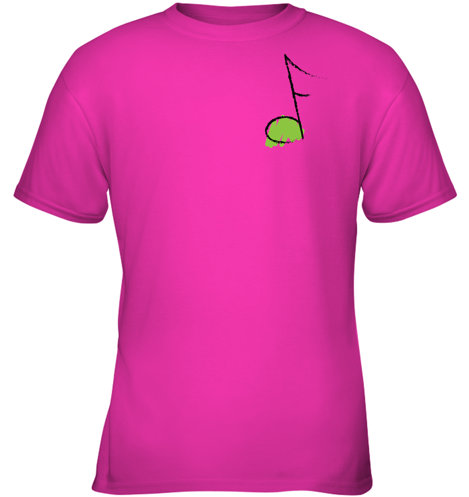 Green Note (Pocket Size) - Gildan Youth Short Sleeve T-Shirt