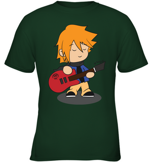 Boy with Guitar - Gildan Youth Short Sleeve T-Shirt