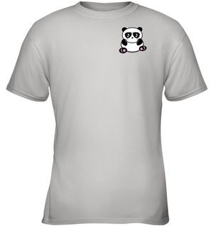 Cool Music Loving Panda feeling the beat (Pocket Size) - Gildan Youth Short Sleeve T-Shirt