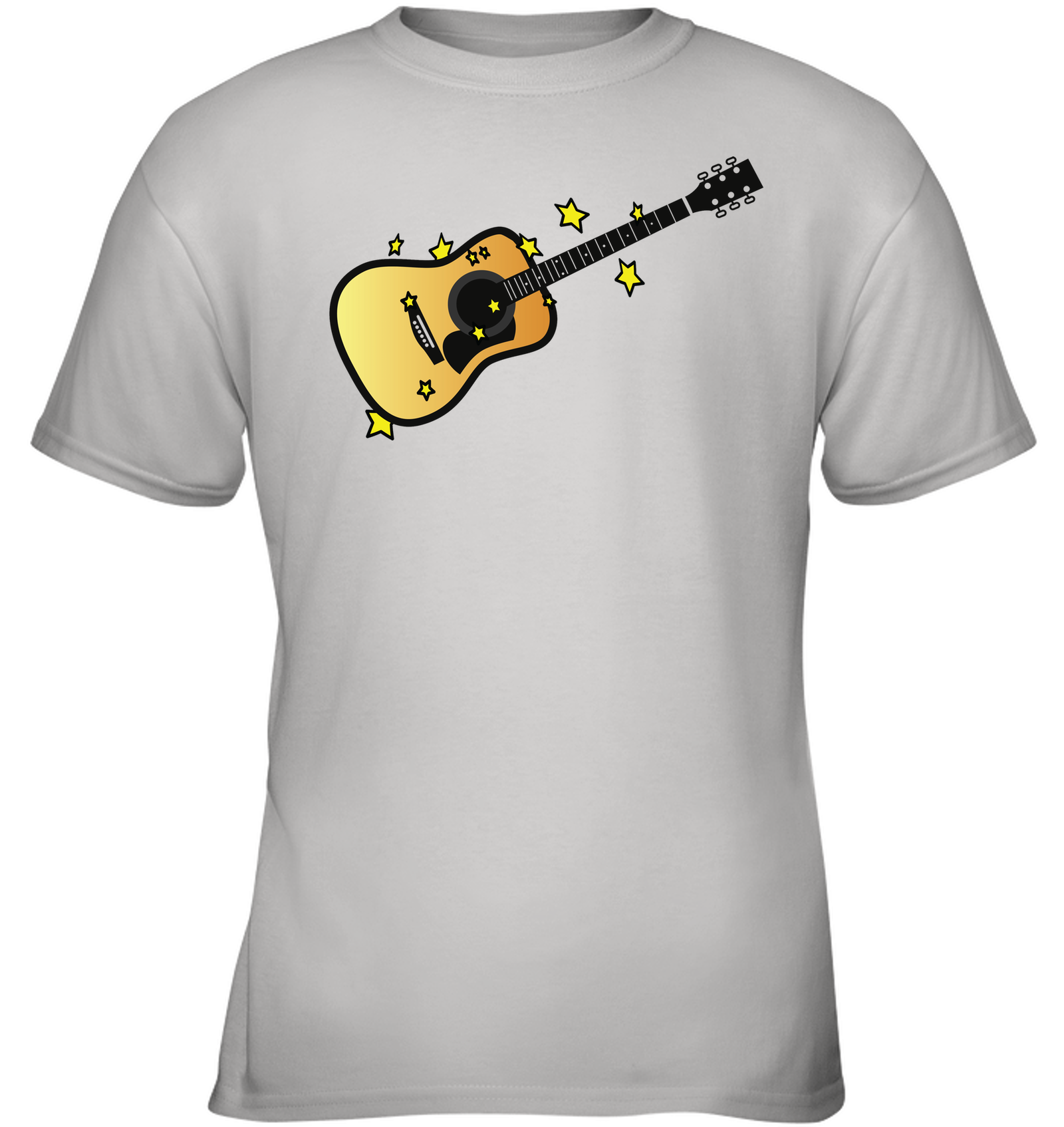 Acoustic Guitar in the Stars - Gildan Youth Short Sleeve T-Shirt