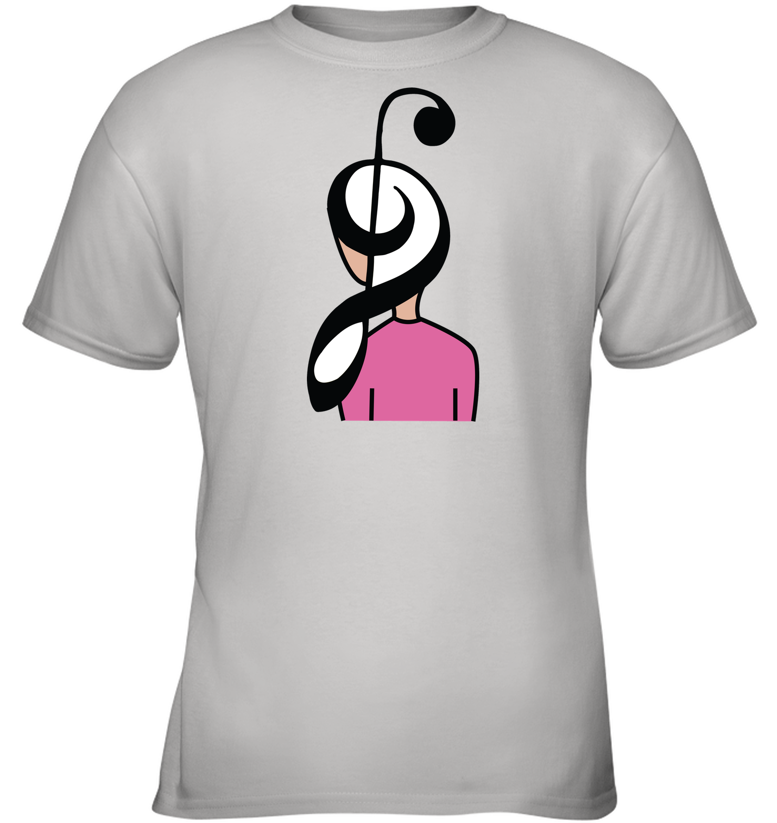 Musical Hairstyle - Gildan Youth Short Sleeve T-Shirt