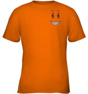 Happy Treble Face (Pocket Size) - Gildan Youth Short Sleeve T-Shirt