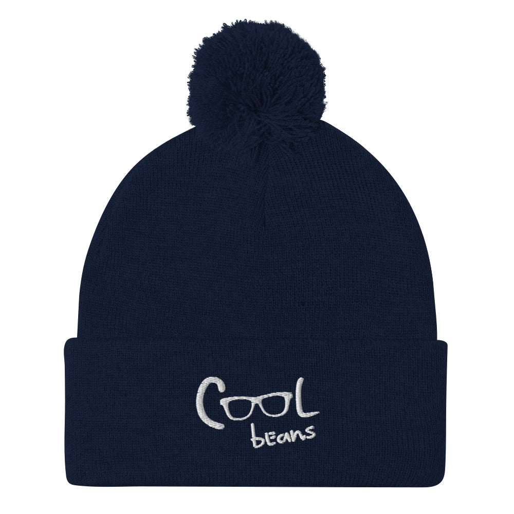 Cool Beans Pom-Pom Beanie (Embroidered)