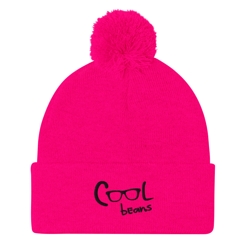 Cool Beans Pom-Pom Beanie (Embroidered)