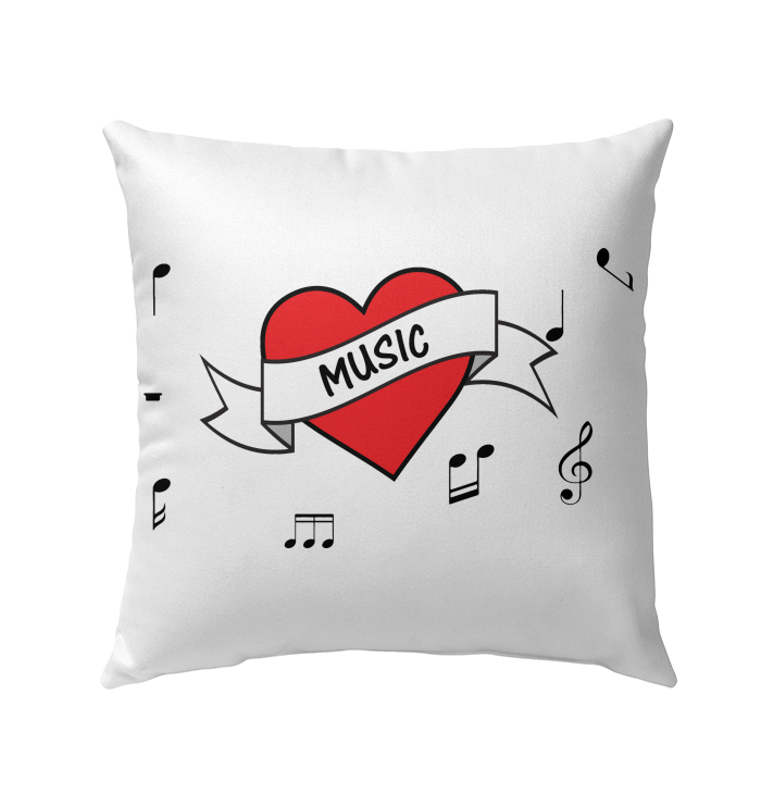 Musical Heart  - Outdoor Pillow