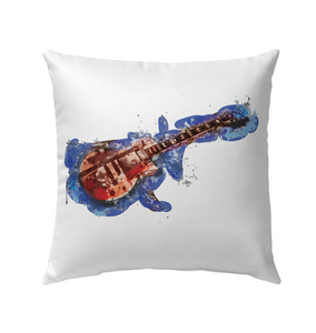 Guitar Art - Outdoor Pillow