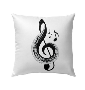 Keyboard Treble - Outdoor Pillow