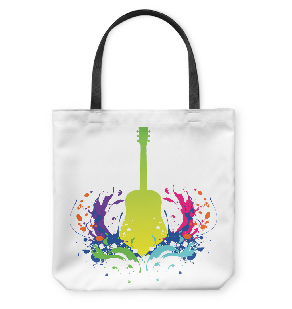 Guitar is Born - Basketweave Tote Bag