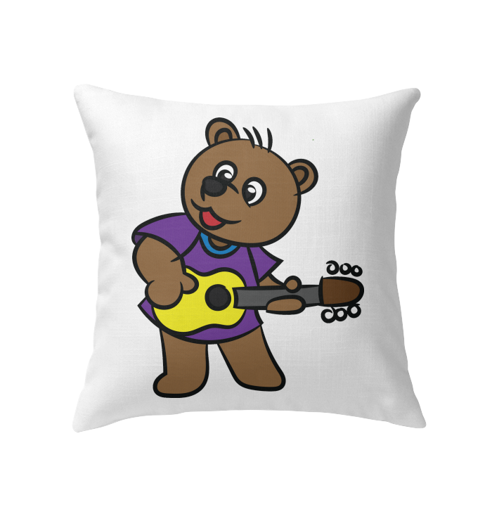 Bear Playing Guitar - Indoor Pillow