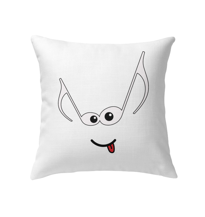 Mischievous Note Face  - Indoor Pillow