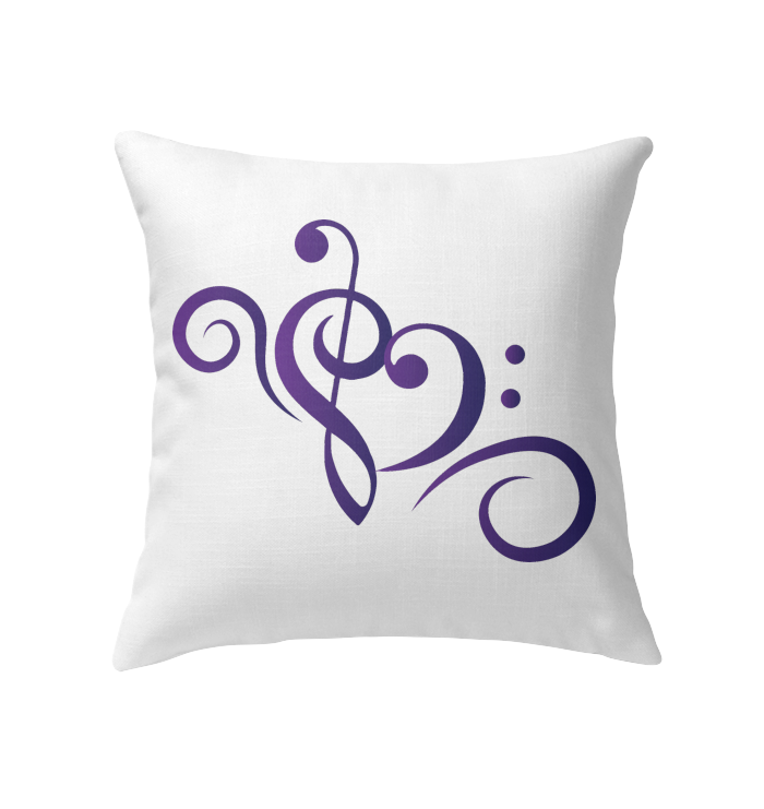 Treble Bass Heart Swirl - Indoor Pillow
