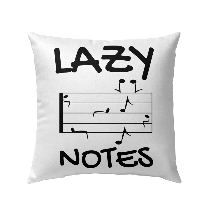 Lazy Notes (Black) - Outdoor Pillow