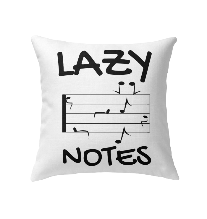 Lazy Notes (Black)   - Indoor Pillow