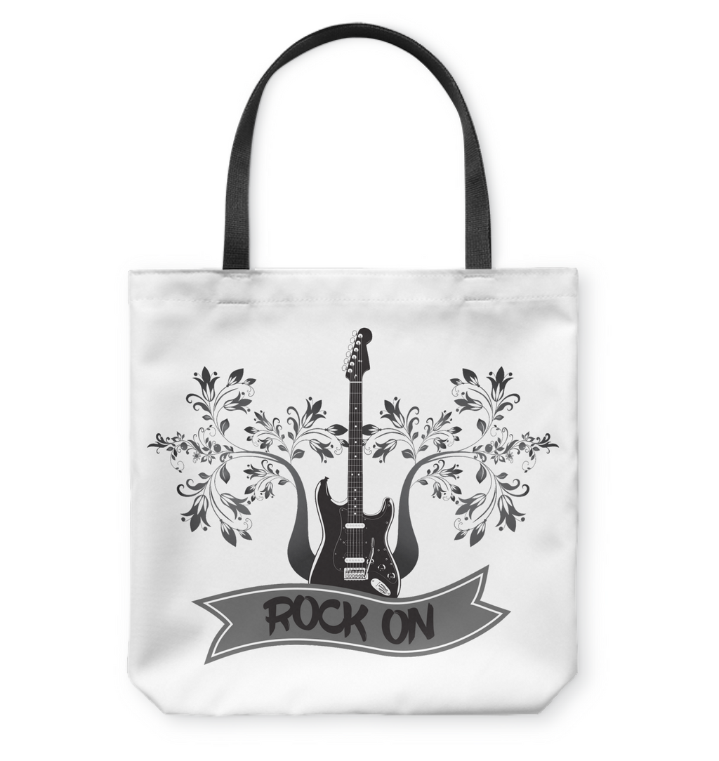 Rock On Electric Guitar - Basketweave Tote Bag