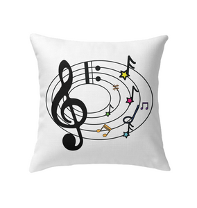 Musical Notes Spiral - Indoor Pillow