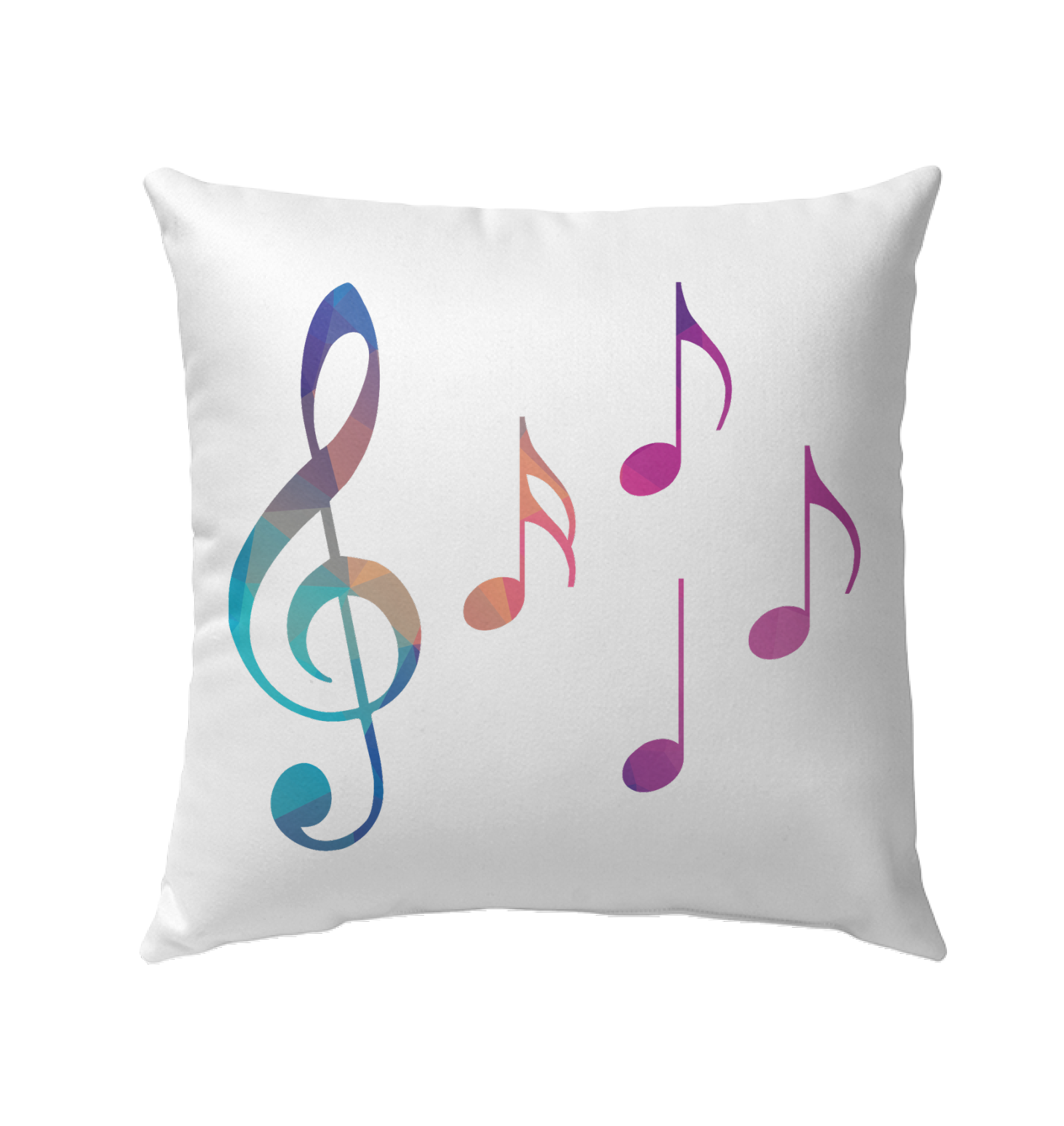 Colorful Notes - Outdoor Pillow