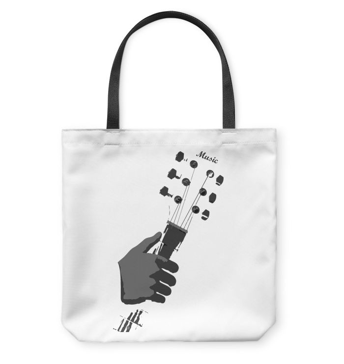 Guitar in my Hand - Basketweave Tote Bag