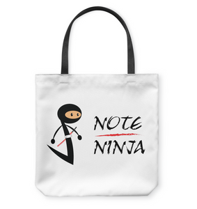 Musical Note Ninja - Basketweave Tote Bag