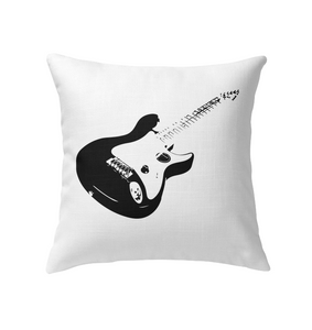 Cool black electric guitar - Indoor Pillow