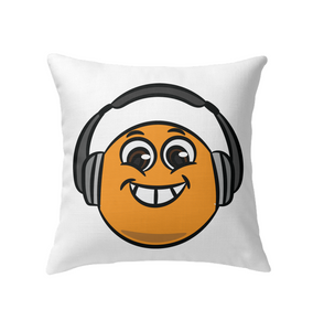 Eager Orange with Headphone - Indoor Pillow