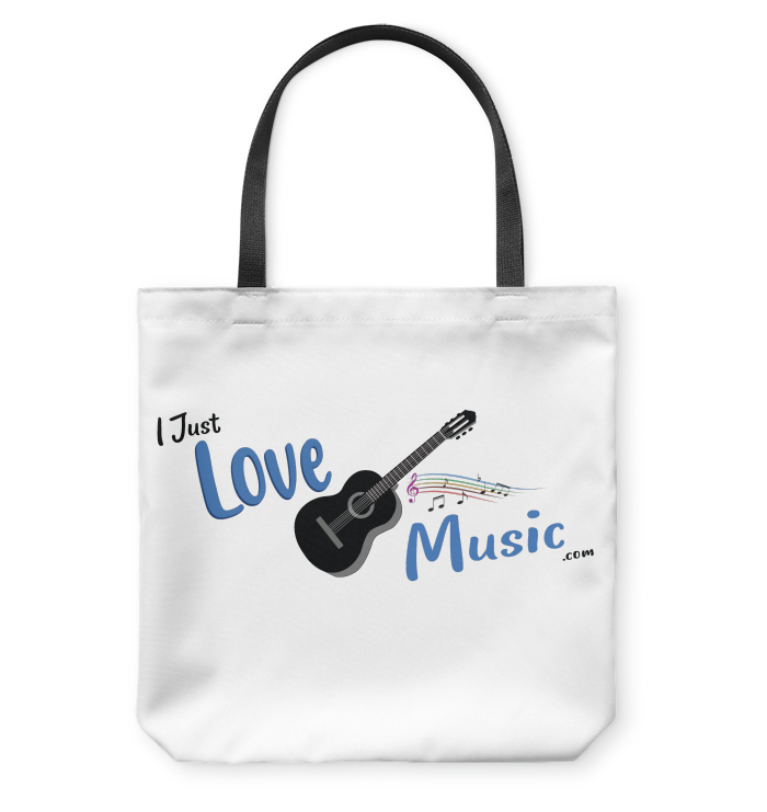 I Just LOVE Music  - Basketweave Tote Bag