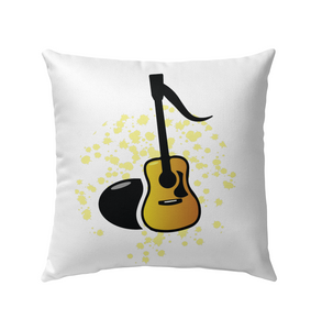 Acoustic Guitar Note - Outdoor Pillow