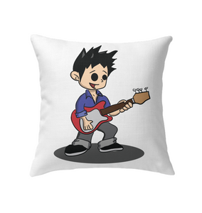 Boy Playing Guitar - Indoor Pillow
