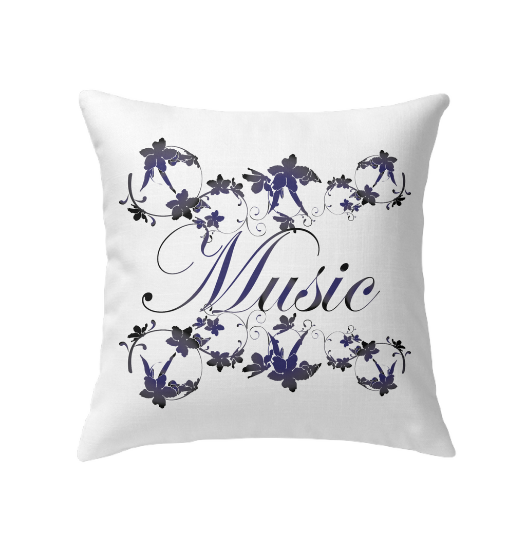 Music with Flowers - Indoor Pillow