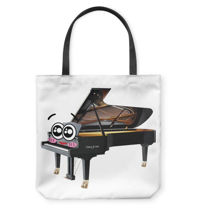 Piano Eyes - Basketweave Tote Bag
