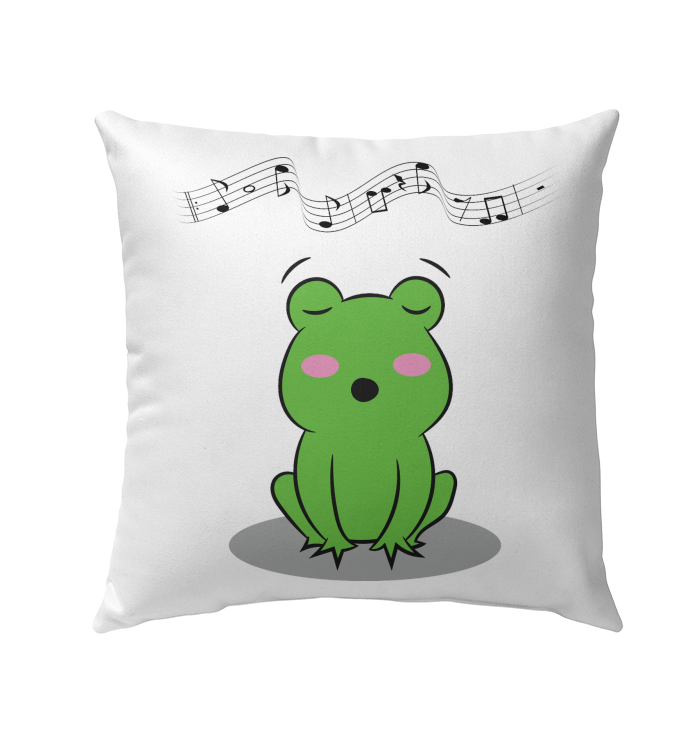 Singing Frog - Outdoor Pillow