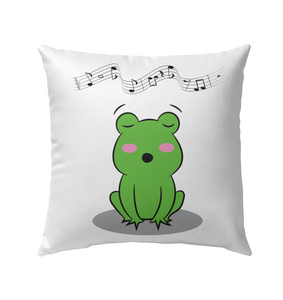 Singing Frog - Outdoor Pillow