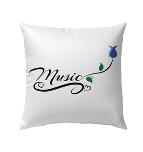 Music and Tulips - Outdoor Pillow