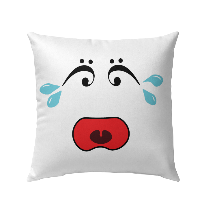 I Miss Music Teary Face - Outdoor Pillow