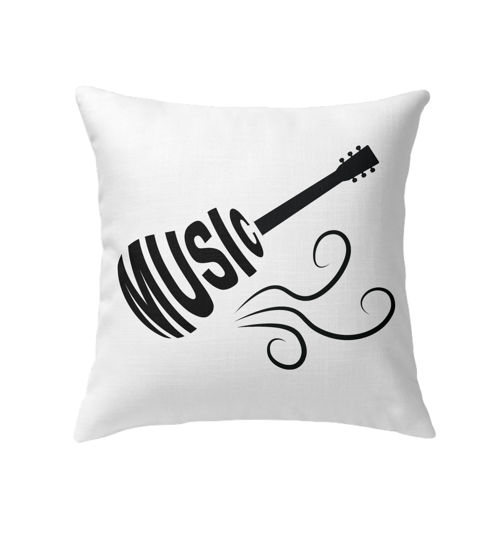 Guitar Breeze Black - Indoor Pillow