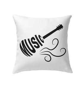 Guitar Breeze Black - Indoor Pillow
