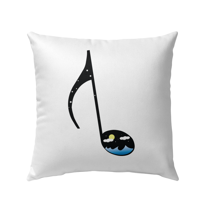 Night Seas Note - Outdoor Pillow