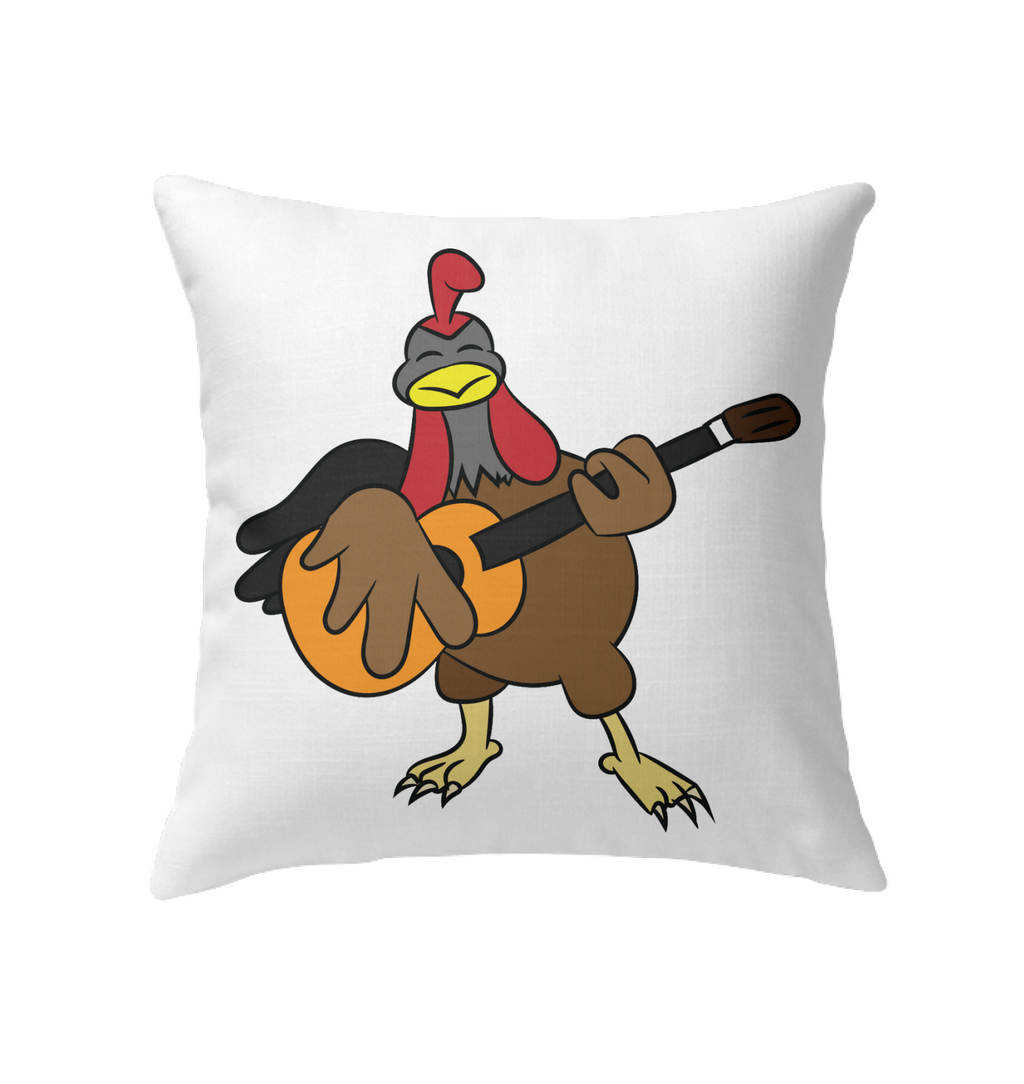 Chicken with Guitar - Indoor Pillow