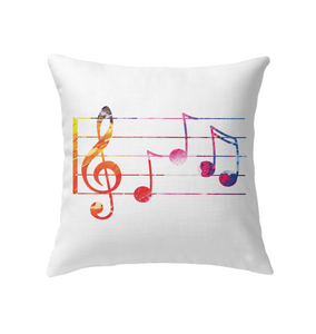 Color Notes n Staff - Indoor Pillow