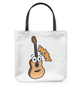 Wow Guitar - Basketweave Tote Bag