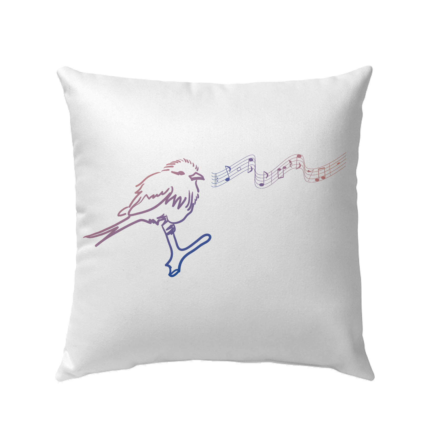 Musical Bird - Outdoor Pillow