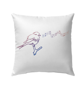 Musical Bird - Outdoor Pillow